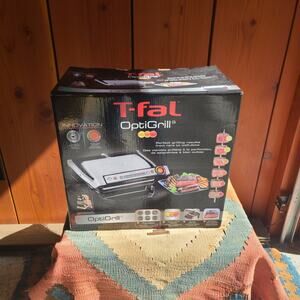 T-fal Optigrill Indoor Electric Grill With Sensor BNIB